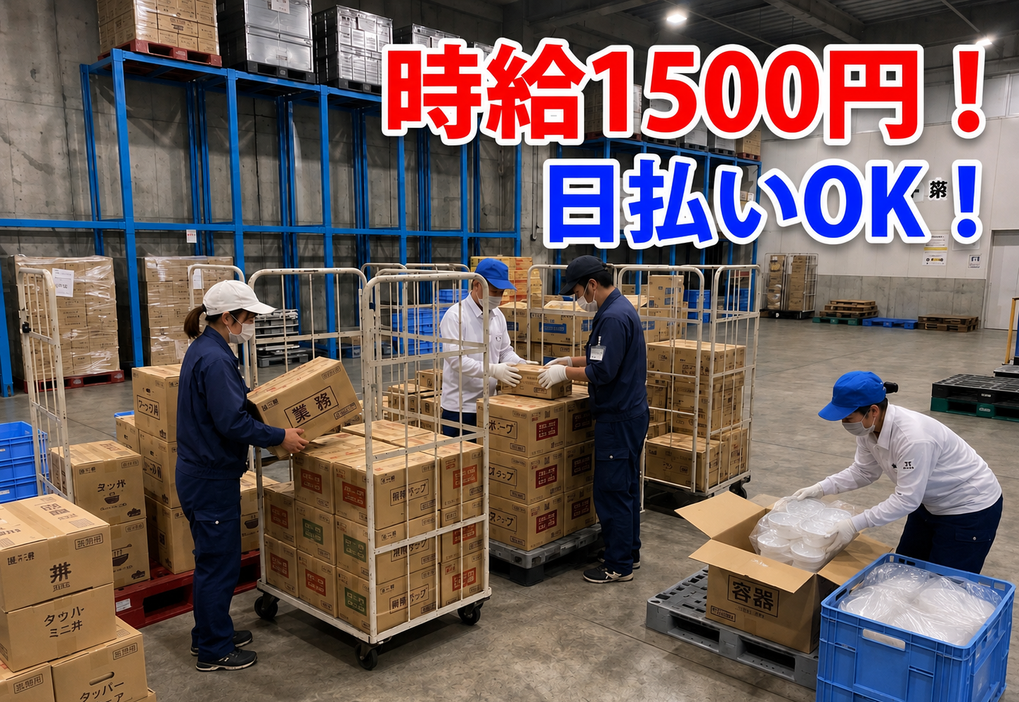 高時給！副収入GET！　土日限定　食品のピッキング